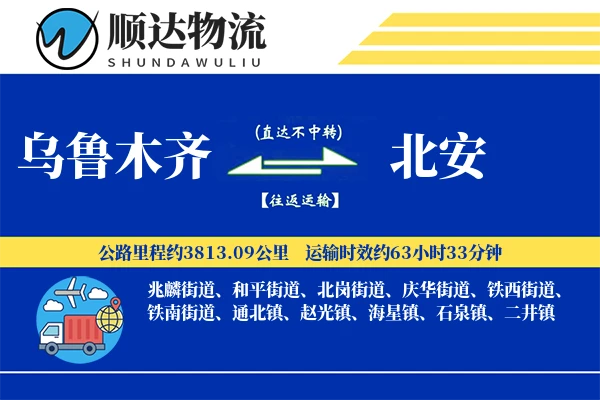 乌鲁木齐到北安物流公司-特种运输专线「一站式服务」