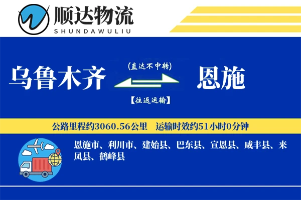 乌鲁木齐到恩施物流公司