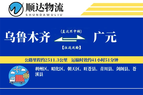 乌鲁木齐到广元物流公司
