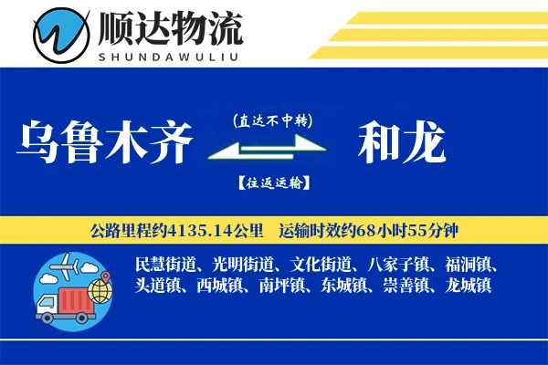 乌鲁木齐到和龙物流公司