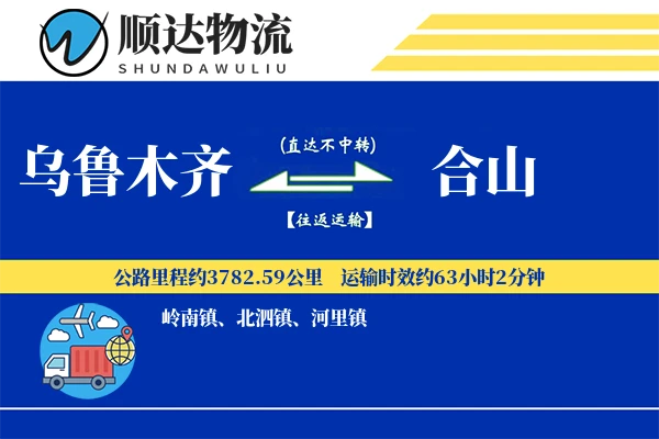 乌鲁木齐到合山物流公司