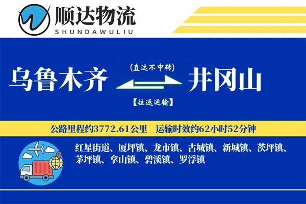 乌鲁木齐到井冈山物流公司
