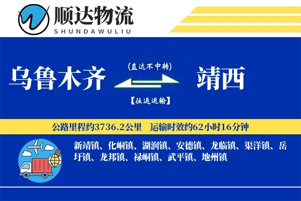 乌鲁木齐到靖西物流公司