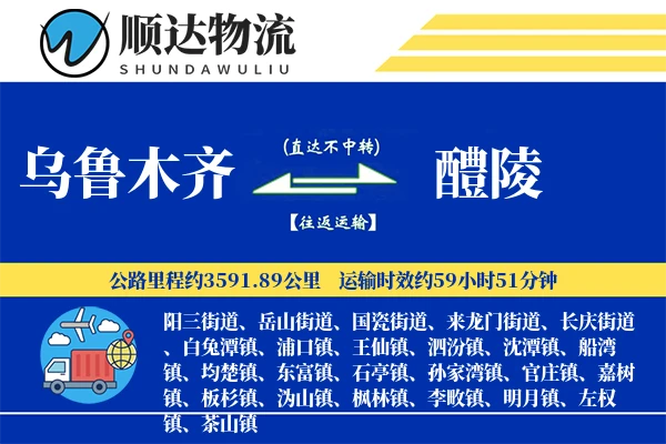 乌鲁木齐到醴陵物流公司