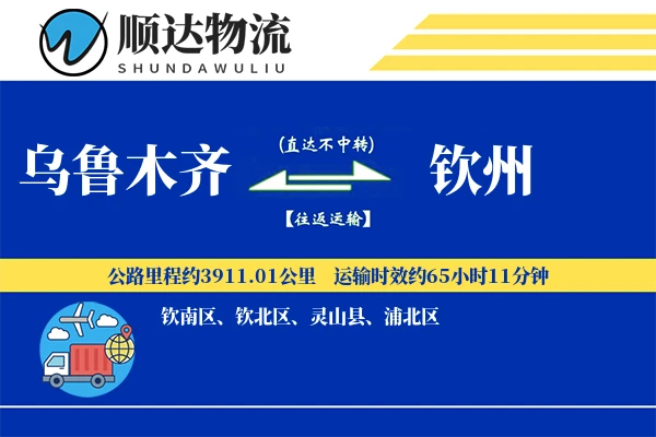 乌鲁木齐到钦州物流公司