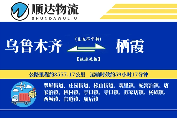 乌鲁木齐到栖霞物流公司