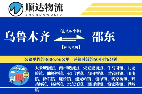 乌鲁木齐到邵东物流公司