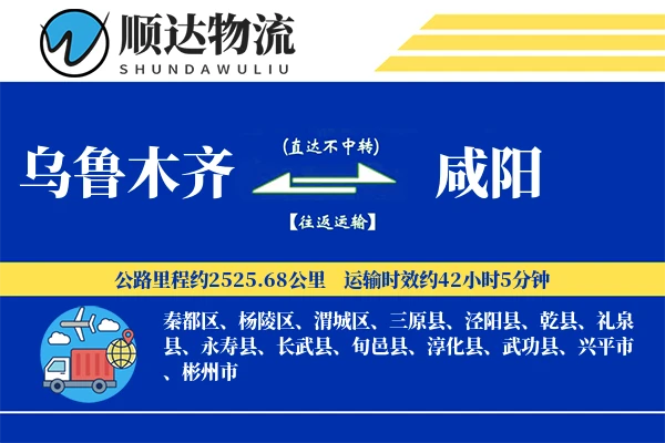乌鲁木齐到咸阳物流公司