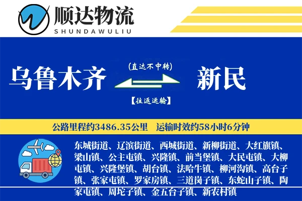 乌鲁木齐到新民物流公司-电商货运专线「量大价优」