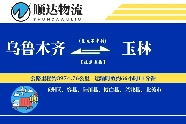 乌鲁木齐到玉林物流公司