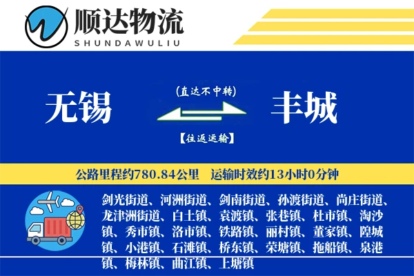 无锡到丰城物流公司