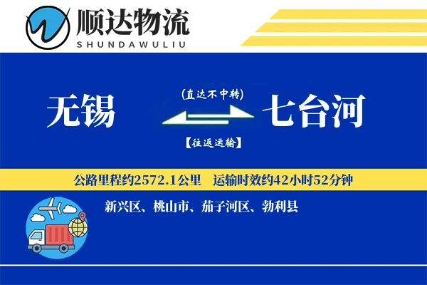 无锡到七台河物流公司-生鲜物流专线「同城配送」