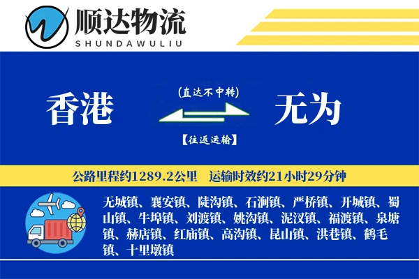 香港到无为物流公司