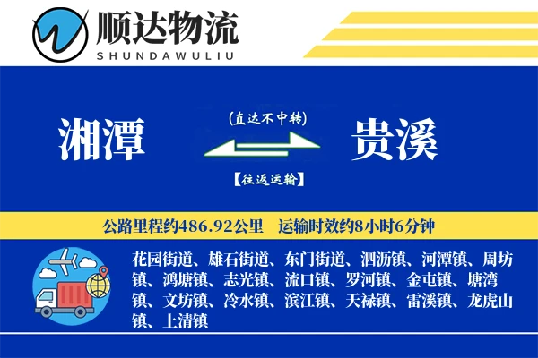 湘潭到贵溪物流公司