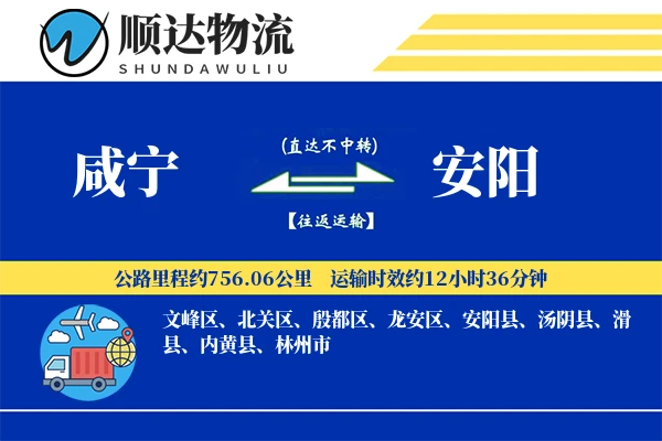 咸宁到安阳物流公司