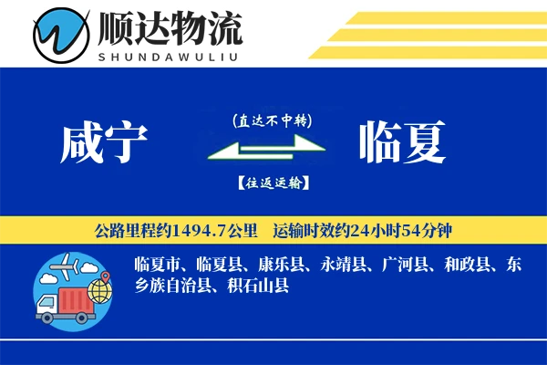 咸宁到临夏物流公司-特种货运专线「合同物流」
