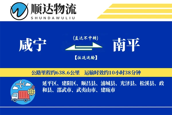 咸宁到南平物流公司