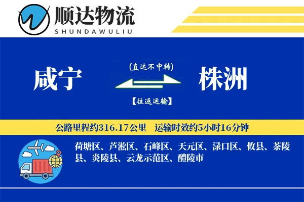咸宁到株洲物流公司