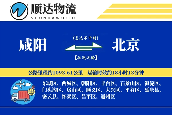 咸阳到北京物流公司-电商货运专线「数据驱动」