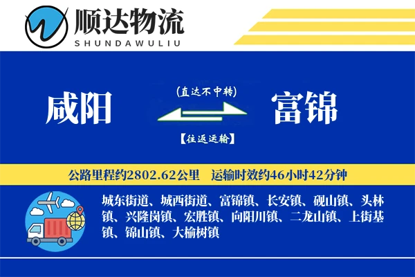 咸阳到富锦物流公司-逆向货运专线「GPS定位」