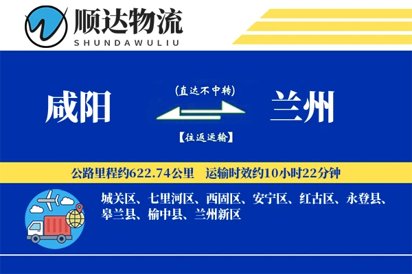 咸阳到兰州物流公司