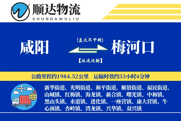 咸阳到梅河口物流公司