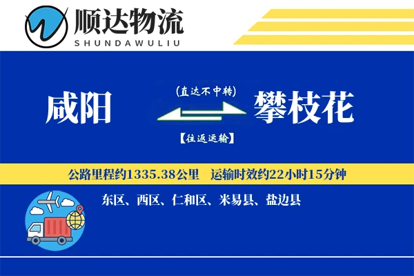 咸阳到攀枝花物流公司