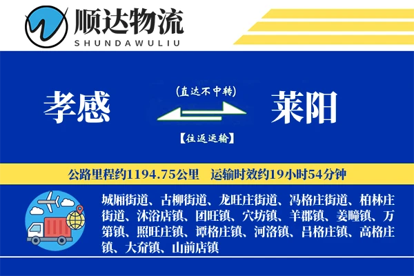孝感到莱阳物流公司