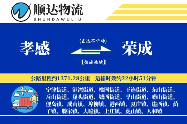 孝感到荣成物流公司