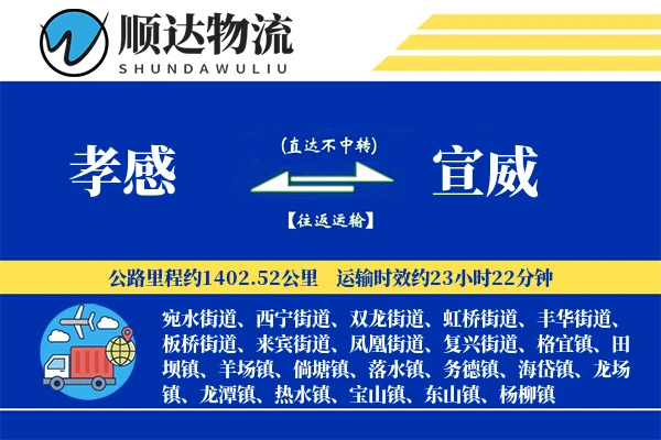孝感到宣威物流公司