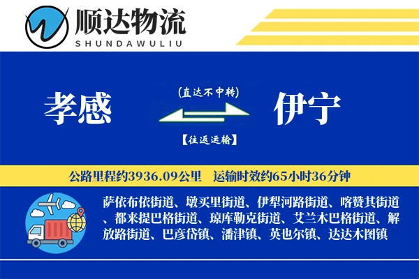孝感到伊宁物流公司