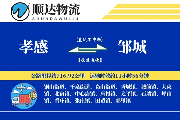 孝感到邹城物流公司
