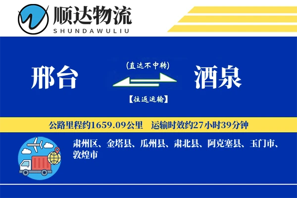 邢台到酒泉物流公司