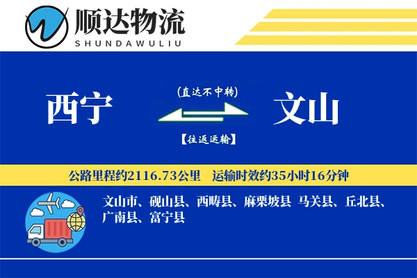 西宁到文山物流公司