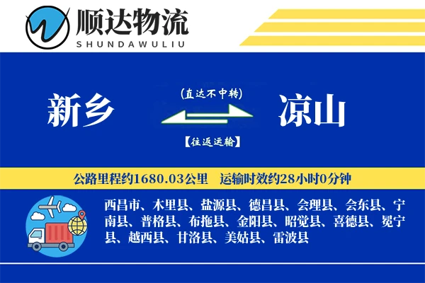 新乡到凉山物流公司