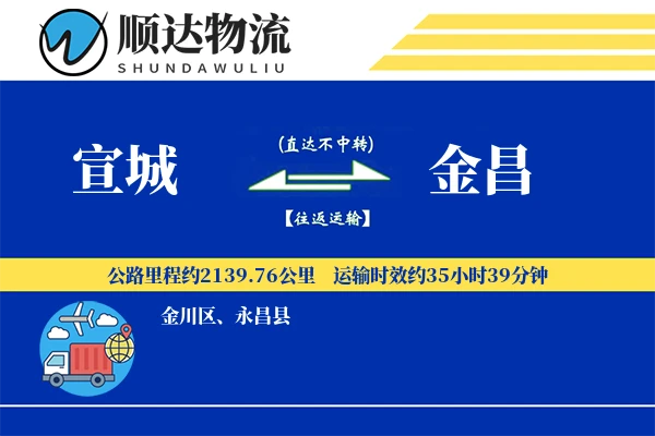 宣城到金昌物流公司