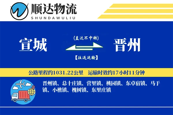 宣城到晋州物流公司
