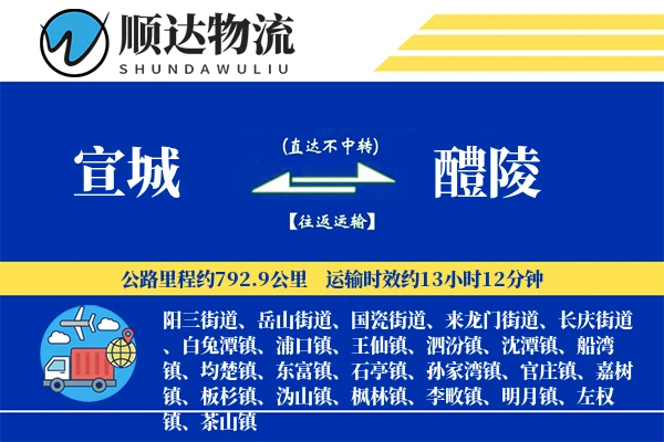 宣城到醴陵物流公司
