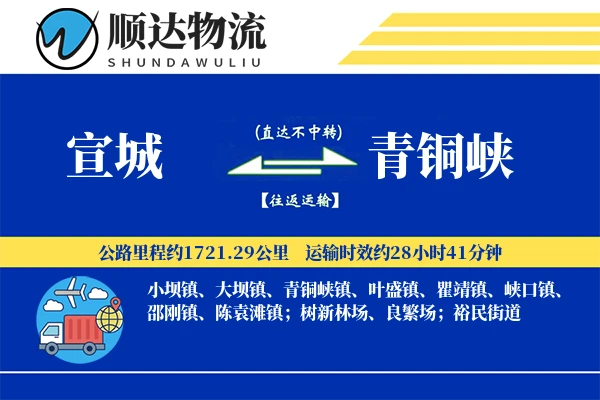 宣城到青铜峡物流公司-生鲜运输专线「项目物流」