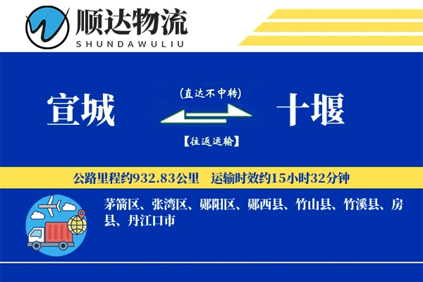 宣城到十堰物流公司