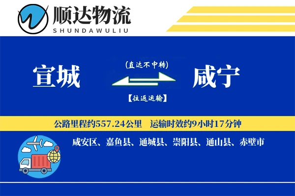 宣城到咸宁物流公司