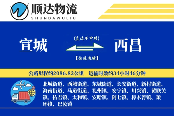 宣城到西昌物流公司