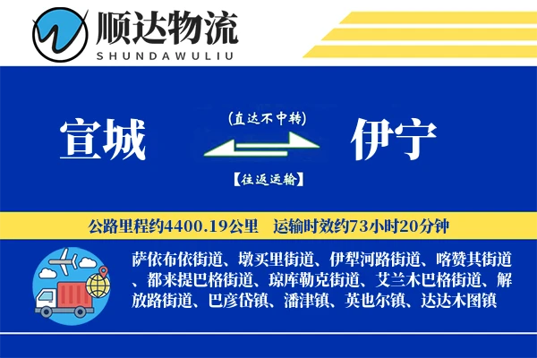 宣城到伊宁物流公司-逆向运输专线「高效配送」