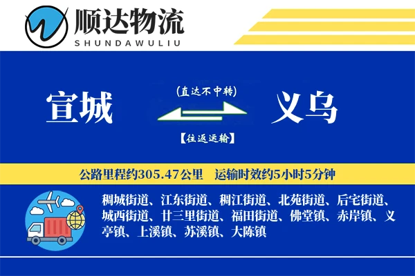宣城到义乌物流公司