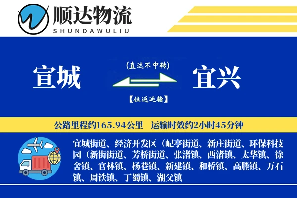 宣城到宜兴物流公司