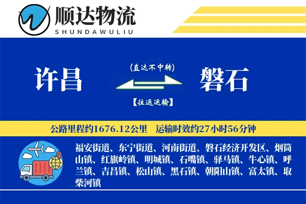 许昌到磐石物流公司