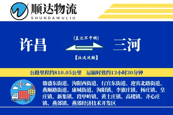 许昌到三河物流公司