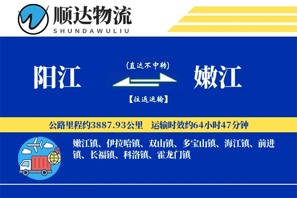 阳江到嫩江物流公司-甩挂运输专线「成本效益」