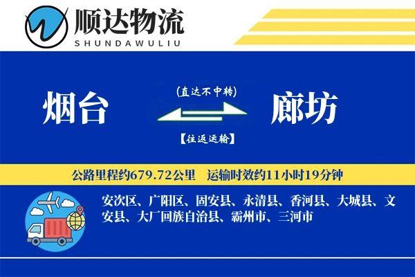 烟台到廊坊物流公司