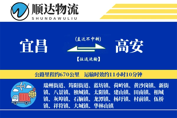 宜昌到高安物流公司